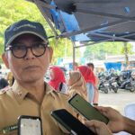 Dinas Perdagangan Metro adakan pelaksanaan operasi pasar dan pasar murah.